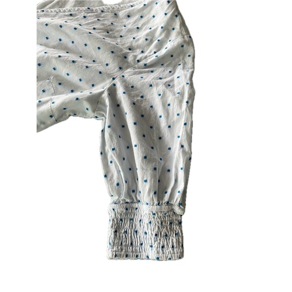 Wayward Fancies Embroidered Maxi Dress Polka Dot Long Sleeve White S/4 - Picture 3 of 10